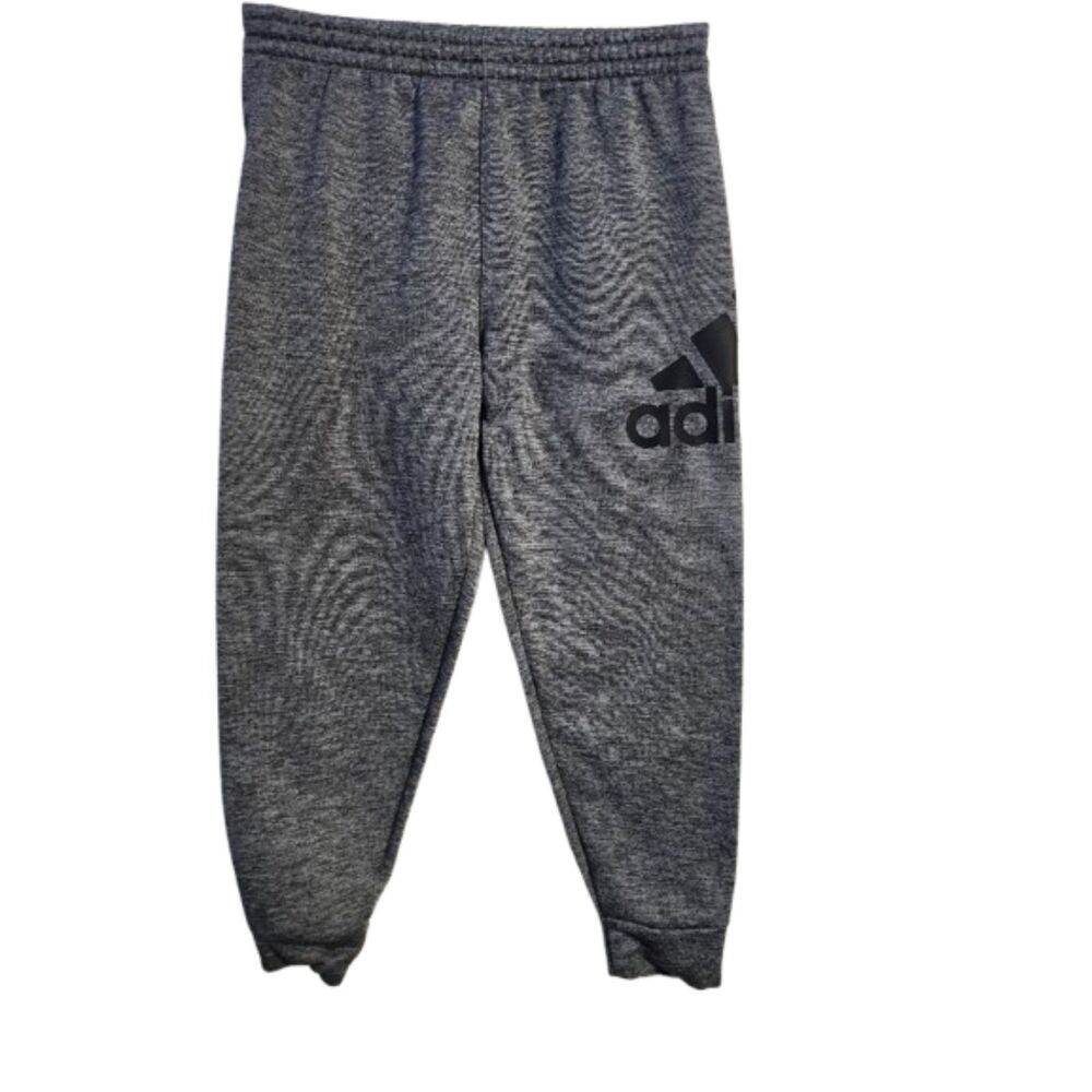 B16 Adidas Youth Sweatpants Logo 100% Polyester Size Small 6 Boys Gray 072124